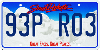 SD license plate 93PR03