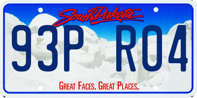 SD license plate 93PR04