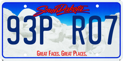 SD license plate 93PR07