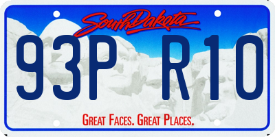 SD license plate 93PR10