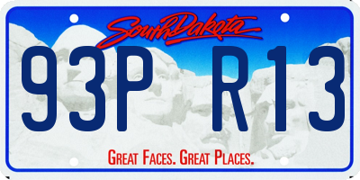 SD license plate 93PR13