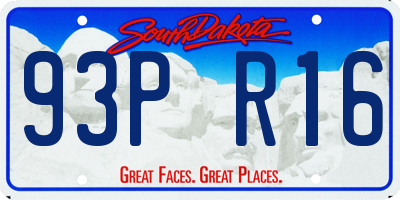 SD license plate 93PR16