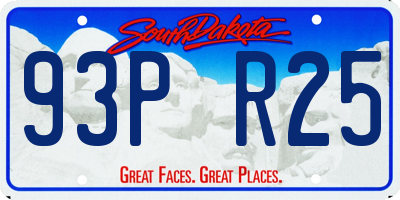 SD license plate 93PR25