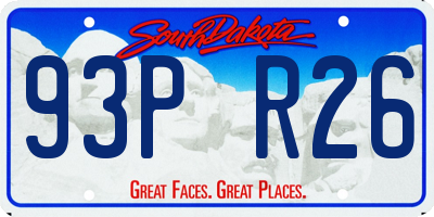 SD license plate 93PR26