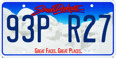 SD license plate 93PR27