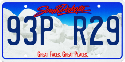 SD license plate 93PR29