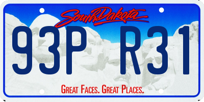 SD license plate 93PR31
