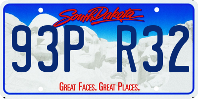 SD license plate 93PR32