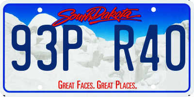SD license plate 93PR40
