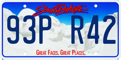 SD license plate 93PR42