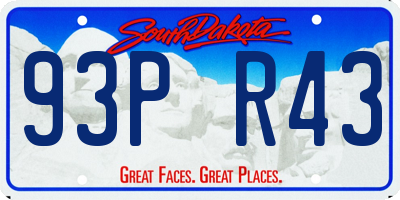SD license plate 93PR43