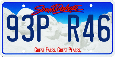 SD license plate 93PR46
