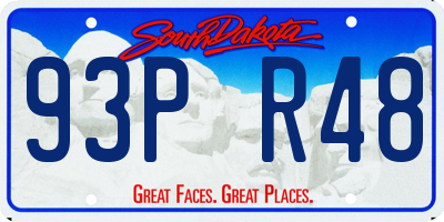 SD license plate 93PR48