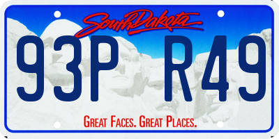 SD license plate 93PR49
