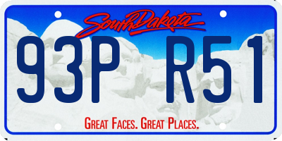 SD license plate 93PR51