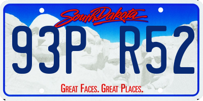 SD license plate 93PR52