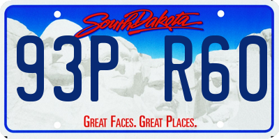 SD license plate 93PR60