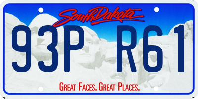 SD license plate 93PR61