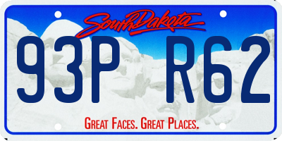 SD license plate 93PR62