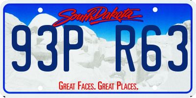 SD license plate 93PR63