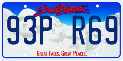 SD license plate 93PR69