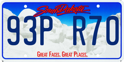 SD license plate 93PR70