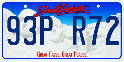 SD license plate 93PR72