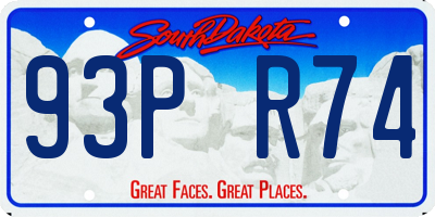 SD license plate 93PR74