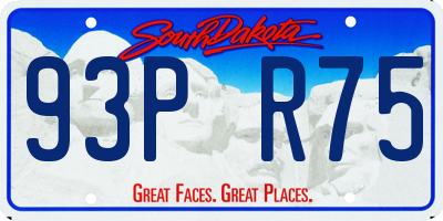 SD license plate 93PR75