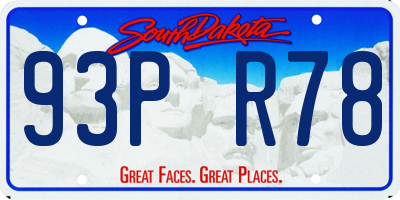 SD license plate 93PR78