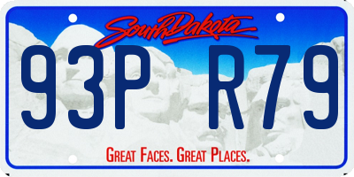 SD license plate 93PR79