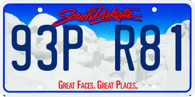 SD license plate 93PR81