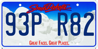 SD license plate 93PR82