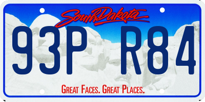 SD license plate 93PR84