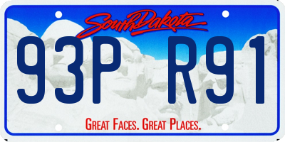 SD license plate 93PR91