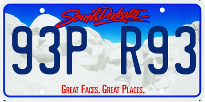 SD license plate 93PR93