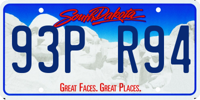 SD license plate 93PR94