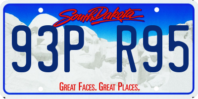 SD license plate 93PR95