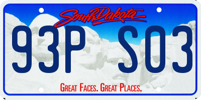 SD license plate 93PS03