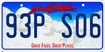 SD license plate 93PS06
