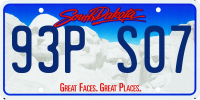 SD license plate 93PS07