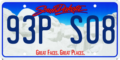 SD license plate 93PS08