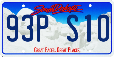 SD license plate 93PS10