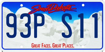 SD license plate 93PS11
