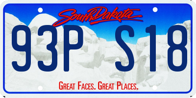 SD license plate 93PS18