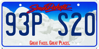 SD license plate 93PS20