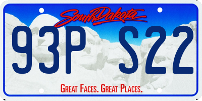 SD license plate 93PS22