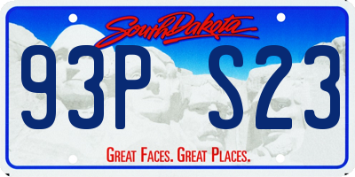 SD license plate 93PS23