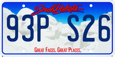 SD license plate 93PS26