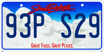 SD license plate 93PS29